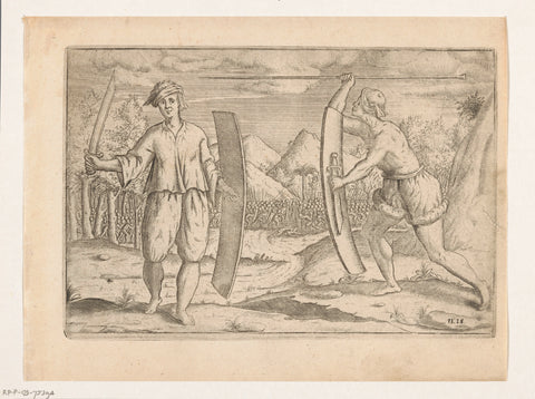 Warriors of the Banda Islands, 1599, anonymous, 1619 Canvas Print