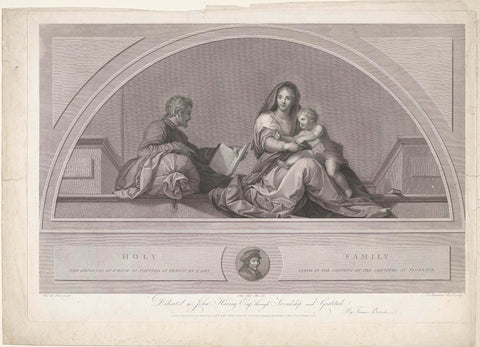 Holy Family, Francesco Bartolozzi, 1798 Canvas Print