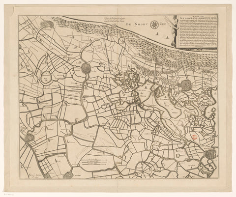 Historical map of a part of South and North Holland, Claes Jansz. Visscher (II) (workshop or), 1724 Canvas Print