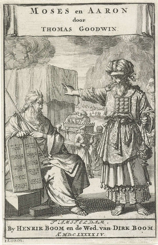 Mozes en Aaron, Jan Luyken, 1694 Canvas Print