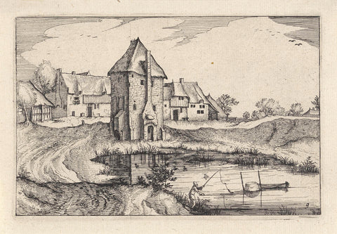 The Pond, Claes Jansz. Visscher (II), 1612 Canvas Print