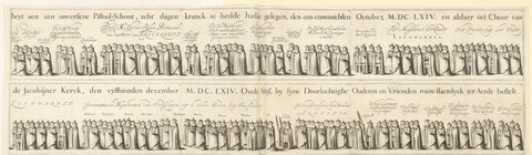 Funeral procession of Willem Frederik, Count of Nassau-Dietz (sheets 19-24), 1665, Michel Noé, 1666 Canvas Print