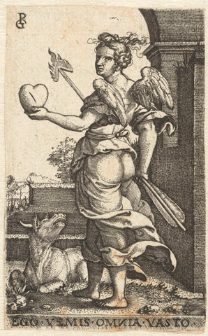 Lust (Luxuria), Georg Pencz, 1539 - 1543 Canvas Print