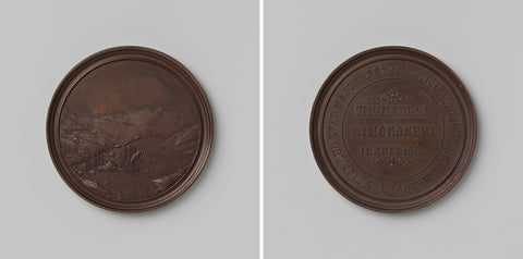 Jhr. Francois Frederik de Casembroot, for forcing the passage in the Strait of Shimonoseki with the ship Medusa, medal donated by his officers, anonymous, 1888 Canvas Print