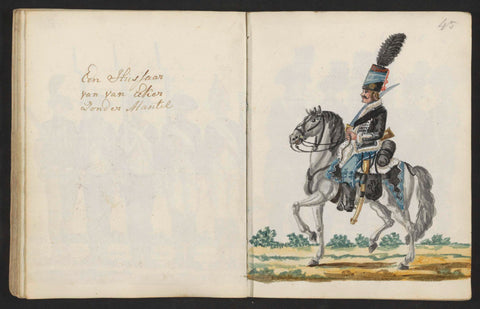 Uniform of a hussar by Van Eeker, S.G. Casten, 1795 - 1796 Canvas Print