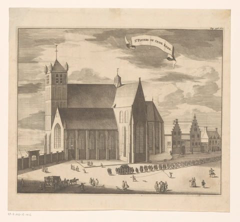 View of the Noordmonsterkerk in Middelburg, anonymous, 1696 Canvas Print