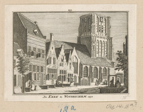 View of the Sint-Martinuskerk in Woudrichem, 1732, Hendrik Spilman, 1750 - 1792 Canvas Print