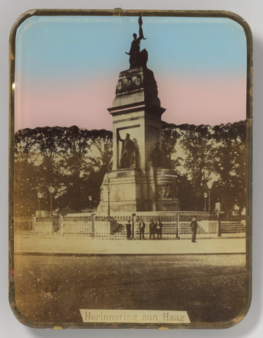 View of the independence monument at Plein 1813 in The Hague, anonymous, 1880 - 1900 Canvas Print