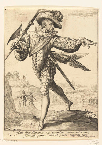 Sergeant, Jacob de Gheyn (II), 1700 - 1725 Canvas Print