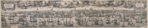 Amstelodamum: Profiel van Amsterdam, 1606, Jan Saenredam (rejected attribution), 1606 Canvas Print