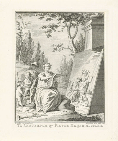 Titelprent for L.W. van Merken, Lof der Tegenspoed, 1762, Jacob van der Schley, 1762 Canvas Print