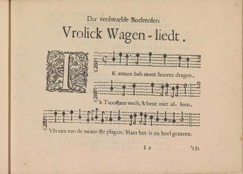 Wagenlied, page 1, Crispijn van de Passe (II), 1641 Canvas Print