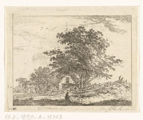 Landscape with resting walkers, Hermanus van Brussel, c. 1800 - in or before 1815 Canvas Print