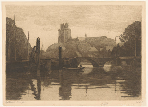 View of the Nieuwe Haven and the Grote Kerk in Dordrecht, Willem Witsen, c. 1899 - c. 1900 Canvas Print