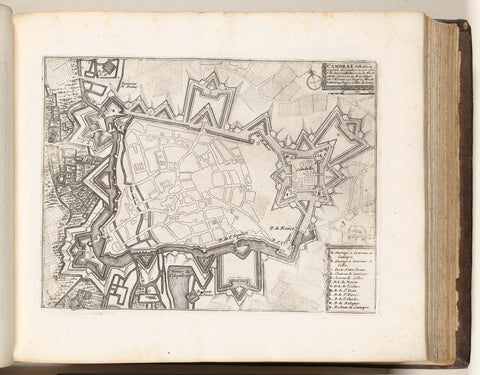 Map of Cambrai, ca. 1695, anonymous, 1695 - 1697 Canvas Print