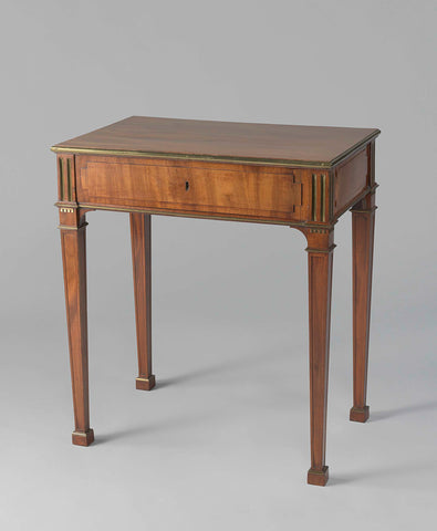 Mahogany writing table, David Roentgen, c. 1780 - c. 1785 Canvas Print