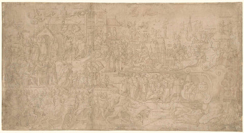 Satire on the abuse of power of the Roman Catholic clergy, Bernard of Orley, 1527 - 1541 Canvas Print