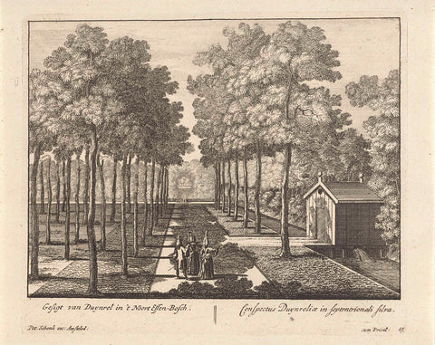 View of the ash forest of the Duinrell country estate, anonymous, 1675 - 1711 Canvas Print