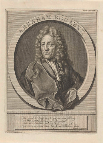 Portrait of Abraham Bogaert, Jacob Houbraken, 1708 - 1727 Canvas Print