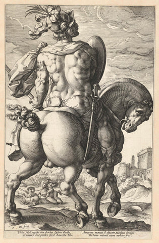 Titus Manlius, Hendrick Goltzius, 1586 Canvas Print