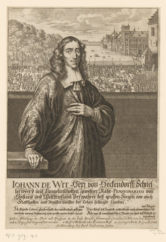 Portret van Johan de Witt, Jakob von Sandrart, 1672 Canvas Print