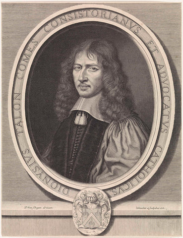 Portrait of Advocate General Denis Talon, Pieter van Schuppen, 1661 Canvas Print