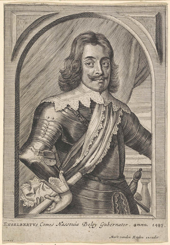 Portrait of Engelbrecht II, Count of Nassau-Dillenburg-Breda, anonymous, 1630 - 1674 Canvas Print