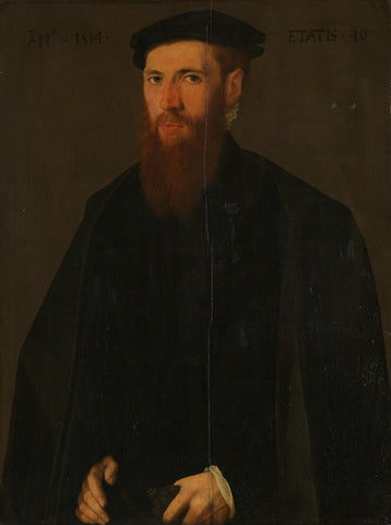 Portrait of Willem van Lokhorst (1514-64), Jan van Scorel (copy after), 1554 Canvas Print