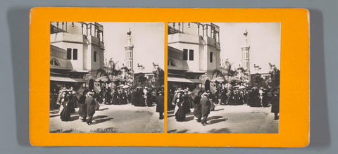 Reconstructed street in Algiers at the World's Fair of 1900, anonymous, 1900 Canvas Print
