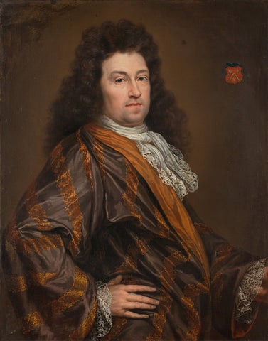 Portrait of François Leydecker (1650-1718). Delegate to the Court of Audit for Zeeland, anonymous, c. 1690 Canvas Print