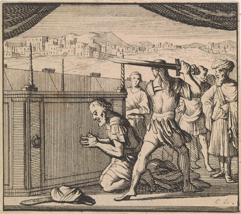 Beheading of Joab, Caspar Luyken, 1698 Canvas Print