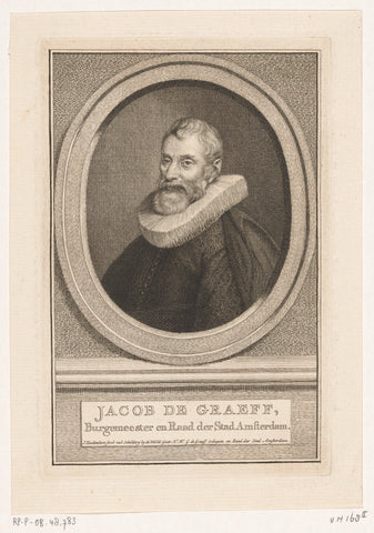 Portret van Jacob Dirksz. de Graeff, Jacob Houbraken, 1796 Canvas Print