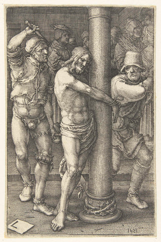 Flogging of Christ, Lucas of Leyden, 1521 Canvas Print