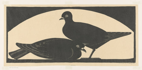 Two Pigeons, Samuel Jessurun de Mesquita, 1931 Canvas Print