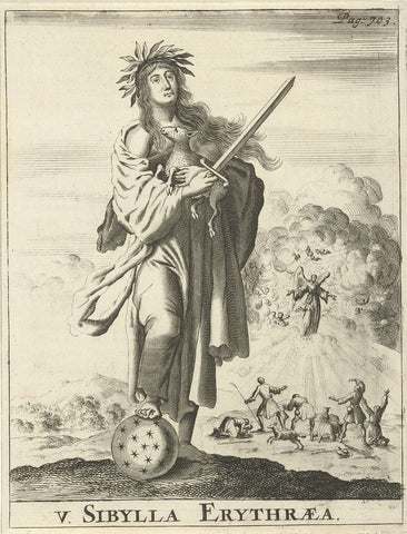 Sibille van Erythrae, Jan Luyken, 1684 Canvas Print