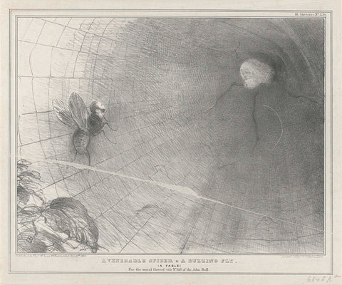 Talleyrand as a spider in his web, 1832, John Doyle, 1832 Canvas Print