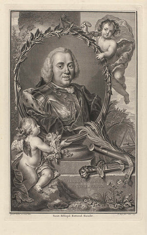 Portret van Willem IV, prins van Oranje-Nassau, Pieter Tanjé, 1750 Canvas Print