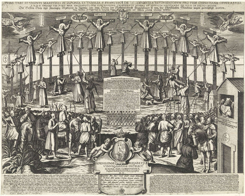 Twenty-three Christian Martyrs in Japan, Raphaël Sadeler (II), 1627 - 1632 Canvas Print