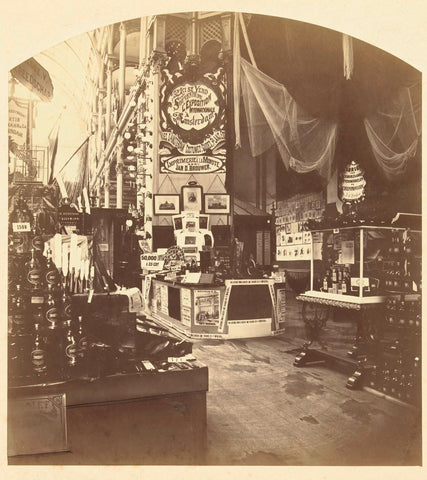 Paleis voor Volksvlijt, Amsterdam, during the International Exhibition of Objects for Housekeeping and the Company of the Craftsman (1869), Wegner & Mottu, 1869 Canvas Print