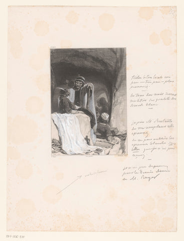 Robbers in a cave, Paul Gavarni, 1841 - 1842 Canvas Print