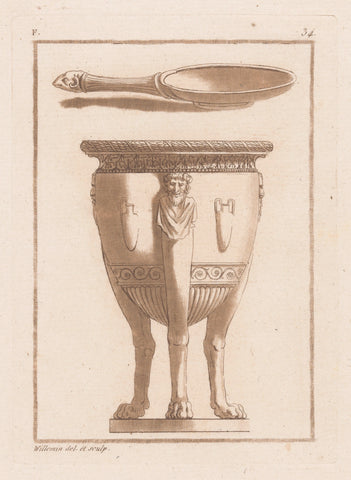 Three-foot and bowl, Nicolas Xavier Willemin, 1775 - 1797 Canvas Print