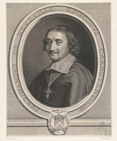 Portrait of Ferdinand de Neufville, Robert Nanteuil, 1664 Canvas Print