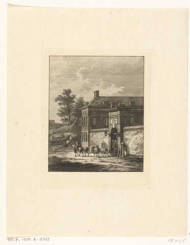 Poort van een fort met koets, Joannes Bemme, 1804 Canvas Print