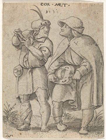 Musicerende beggars, Cornelis Massijs, after 1538 - before 1577 Canvas Print