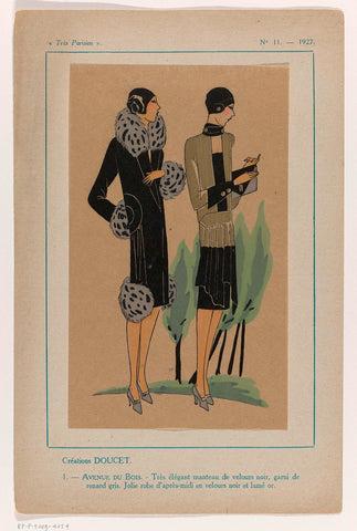 Très Parisien, 1927, No. 11 : -1: Créations Doucet (...), anonymous, 1927 Canvas Print