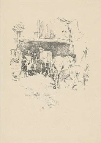 The forge, James Abbott McNeill Whistler, 1895 Canvas Print