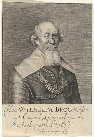 Portret van Sir William Brog, Crispijn van den Queborn, 1635 Canvas Print