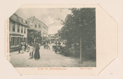 Street view in Paramaribo, Eugen Klein, 1900 - 1910 Canvas Print