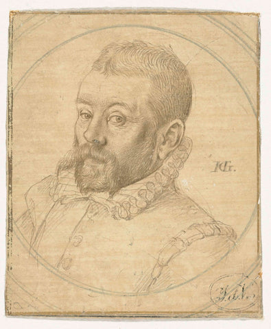 Portrait of Lubbert Claesz. van der Weijden, Hendrick Goltzius, 1590 - 1599 Canvas Print