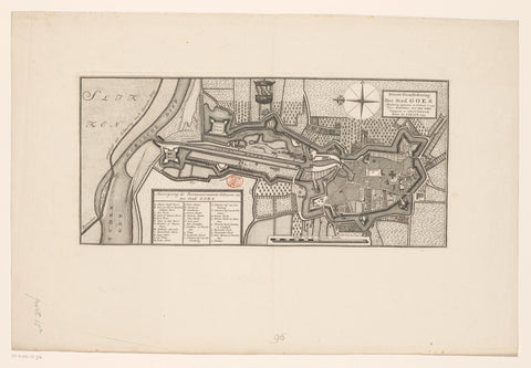 Map of Goes, anonymous, 1753 - after 1780 Canvas Print